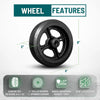 8 Inch x 2 Inch Swivel Caster - 600 lbs Capacity | Mold-On Rubber Wheel | NSF Listed Food Safe CasterHQ