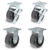 5" x 2" Phenolic Swivel & Rigid Tool Box Caster Set – 4,000 lb | CasterHQ
