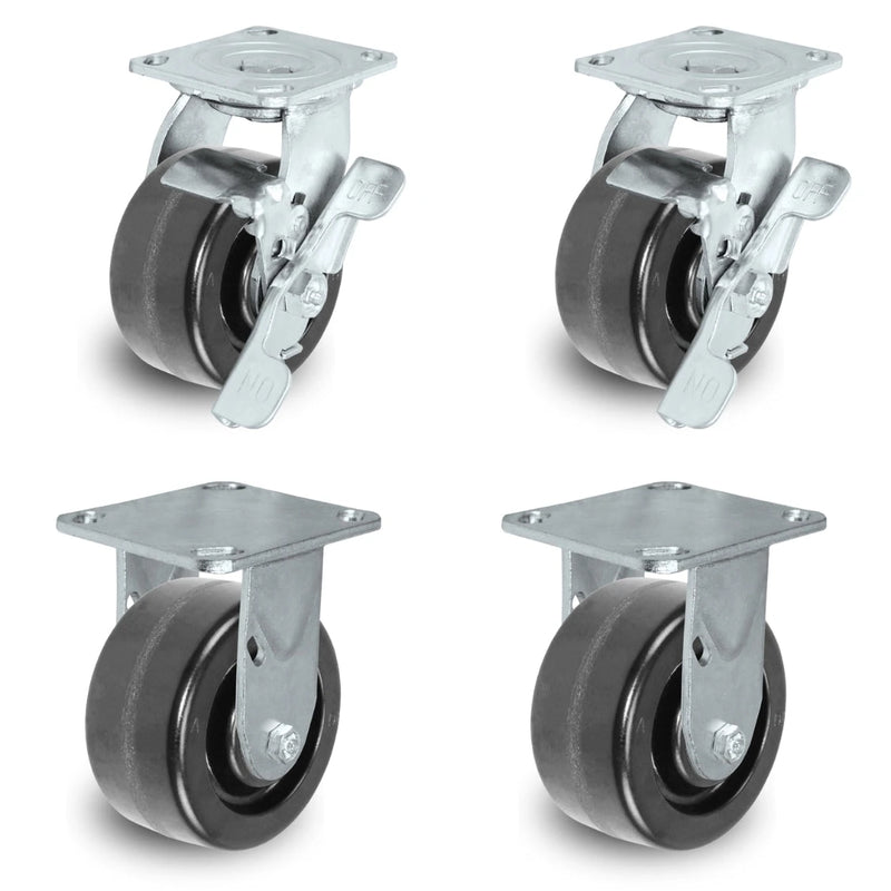 5" X 2" Tool Box Kit - Phenolic Wheel - 4,000 Lbs Capacity per set of 4 CasterHQ