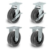 6 Inch x 2 Inch Tool Box Caster Kit - 4 Pack | 4800 lbs Total Capacity | Phenolic Wheel Heavy Duty CasterHQ