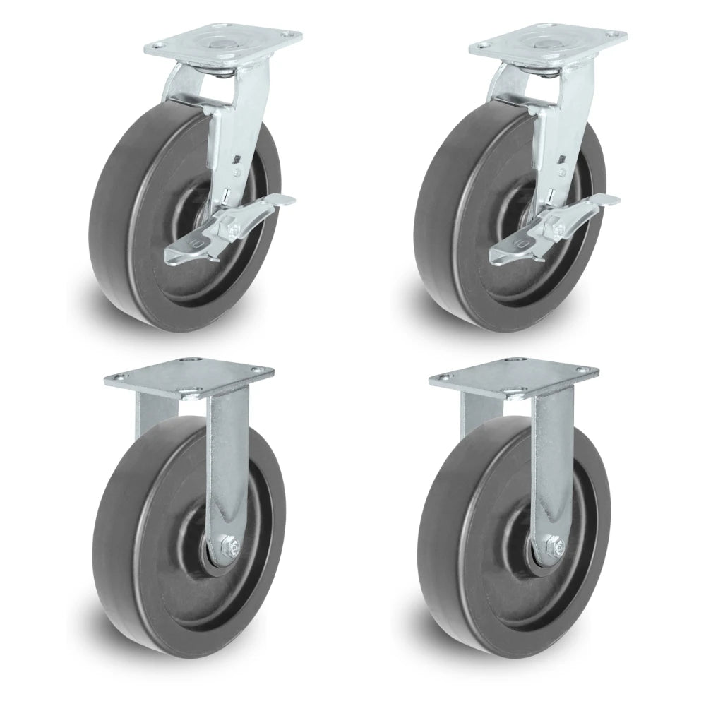 8" X 2" Tool Box Kit - Polyolefin Wheel - 3,200 Lbs Capacity per set of 4Lbs Capacity CasterHQ