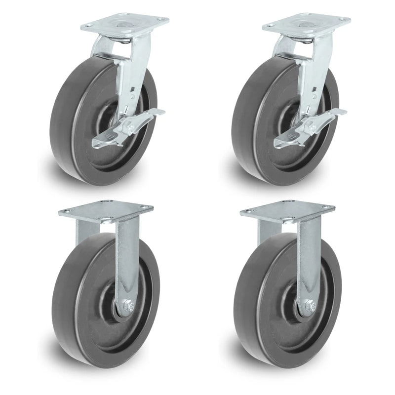 8" X 2" Tool Box Kit - Polyolefin Wheel - 3,200 Lbs Capacity per set of 4Lbs Capacity CasterHQ