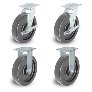 8" X 2" Tool Box Kit - Polyolefin Wheel - 3,200 Lbs Capacity per set of 4Lbs Capacity CasterHQ