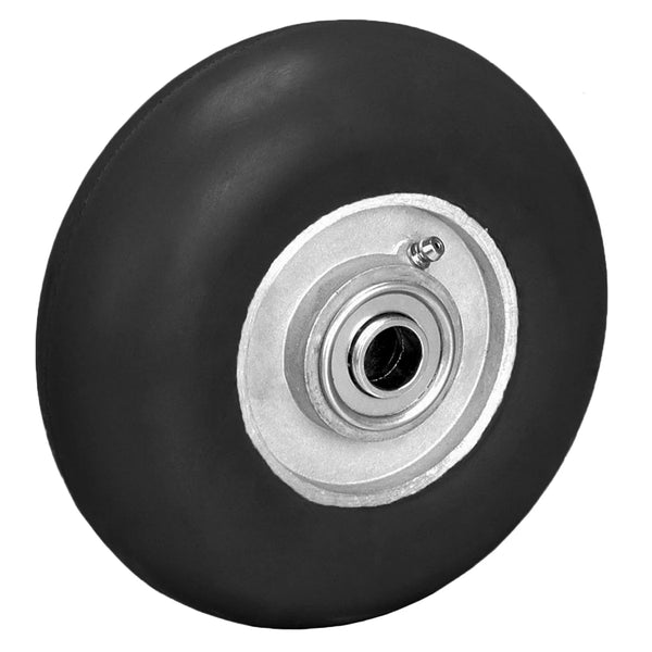 8" X 2" EXTREME CUSHION RUBBER BLACK WHEEL - 500 LBS CAPACITY CasterHQ