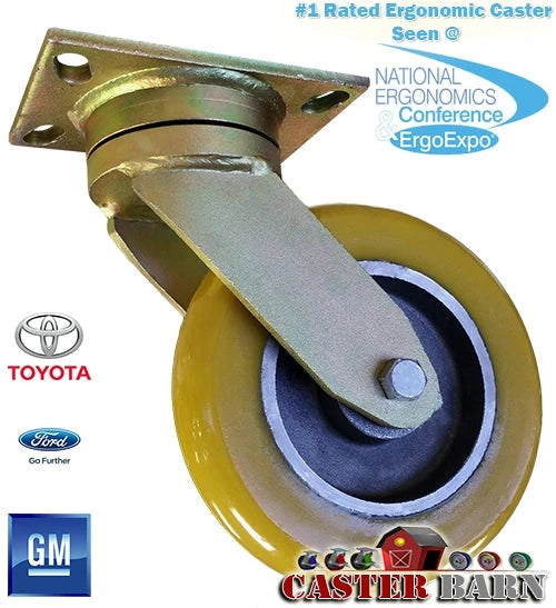 6" x 2" Maintenance Free Swivel Caster - 1,000 lbs Capacity CasterHQ