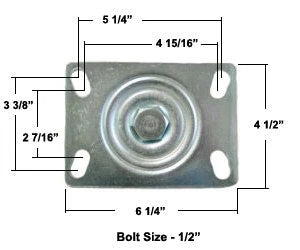 6" x 2" Maintenance Free Swivel Caster - 1,000 lbs Capacity CasterHQ