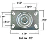 8" x 2" Maintenance Free Swivel Caster - 1,200 lbs Capacity CasterHQ