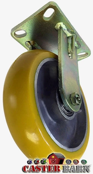 6" x 2" Maintenance Free Rigid Caster - 1,000 lbs Capacity CasterHQ