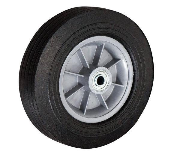 8 Inch x 2.5 Inch Flat Free Hand Truck Wheel - 450 lbs Capacity | 2.5 Inch Offset Hub No-Air CasterHQ
