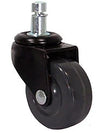 2" x 3/4" Soft Rubber Swivel Caster – 7/16" Grip Ring Stem | CasterHQ