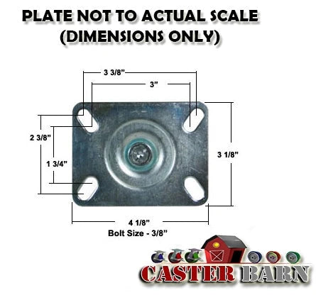 Light Duty Pan Dolly Caster - 300 LBS CAP - 3" x 1-1/4" CasterHQ