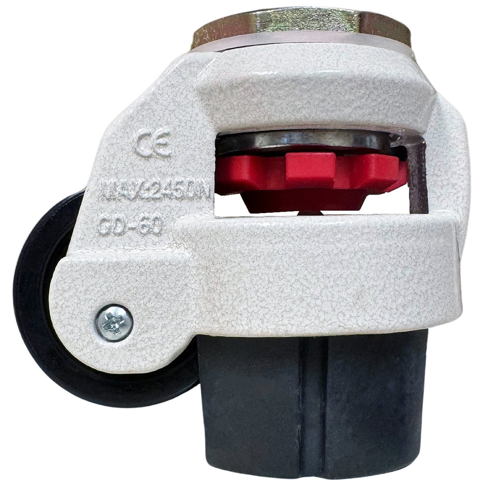 Retractable Leveling Casters 4-Pack - 2400 lbs Capacity | Threaded Stem Machine Feet with Hardware CasterHQ
