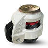 One (1) Piece Retractable Leveling Stem Caster - TP-60S Threaded Stem Machine Feet - 600lb Total Capacity - Includes Hardware CasterHQ