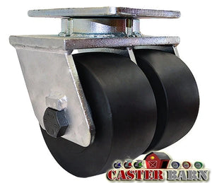 10" x 3" Dual Wheel - Super High Impact Polymer Swivel Caster - 7,000 lbs Capacity CasterHQ
