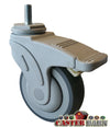 5" Total Locking Nylon Composite Medical Caster - 300 LBS Capacity - Sealed Precision Raceway CasterHQ