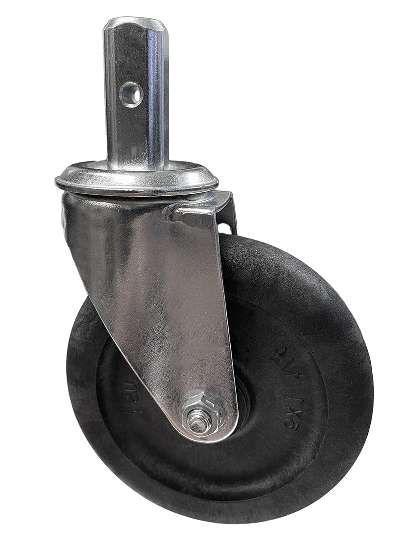5" Rack/Shelf Stem Caster - 3/4" x 2" Stem W/ 17/64 Cross-Drilled Hole CasterHQ