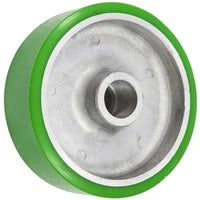 5" x 2" Green on Silver Polyurethane on Aluminum Core - 900 lbs Cap CasterHQ