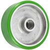 5" x 2" Green on Silver Polyurethane on Aluminum Core - 900 lbs Cap CasterHQ