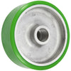 5" x 2" Green on Silver Polyurethane on Aluminum Core - 900 lbs Cap CasterHQ