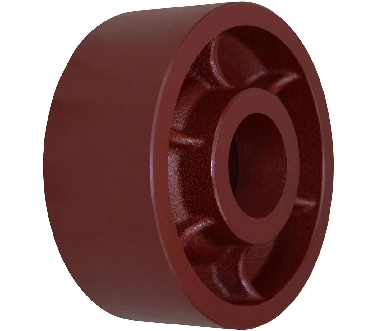 6" X 2-1/2" Red Ductile Steel Wheel CasterHQ