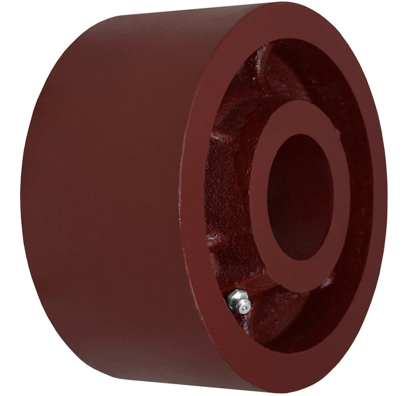 6" X 3" Red Ductile Steel Wheel CasterHQ