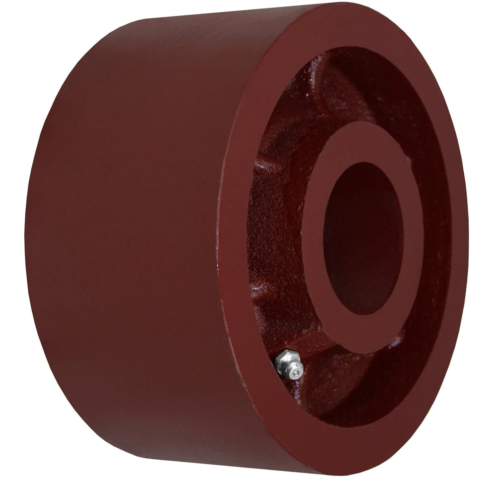 6" X 3" Red Ductile Steel Wheel CasterHQ