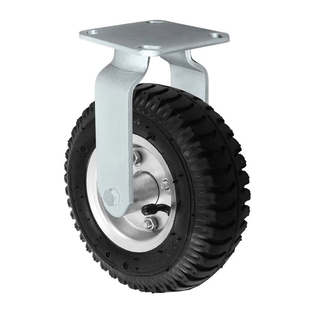 8 Inch Rigid Pneumatic Caster - 250 lbs Capacity | 4 Ply Air Filled Tire Heavy Duty -  | CasterHQ