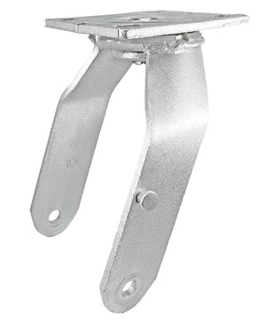 10" Swivel Zinc Plated Pneumatic Caster Rig 4" x 4-1/2" Plate