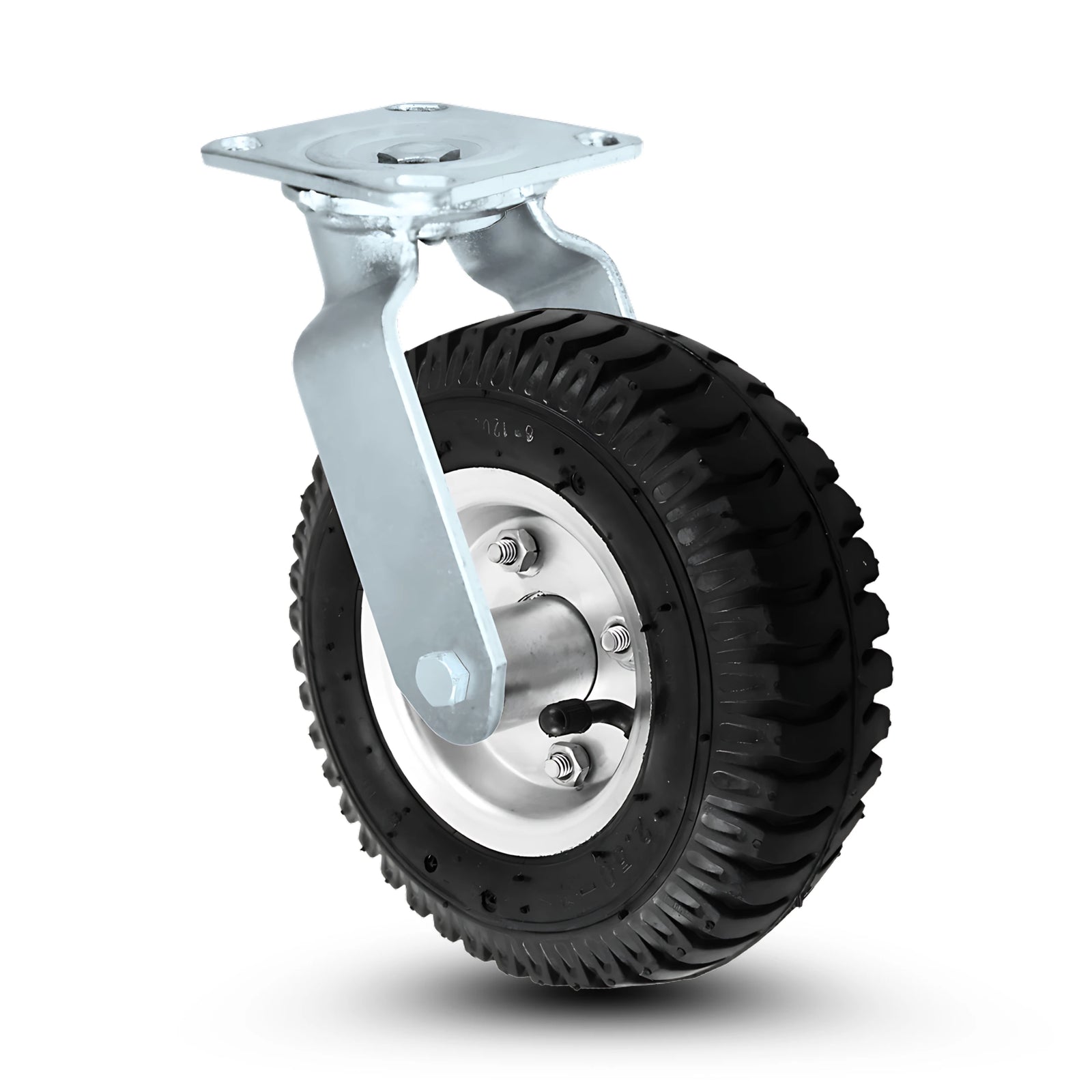 8 Inch Swivel Pneumatic Caster - 250 lbs Capacity | Air Filled Tire Heavy Duty CasterHQ