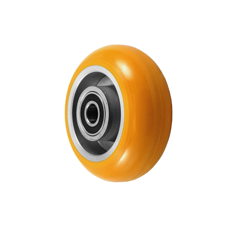 4" x 2" Orange Crown Tread Polyurethane on Aluminum Core - 900 lbs Cap CasterHQ