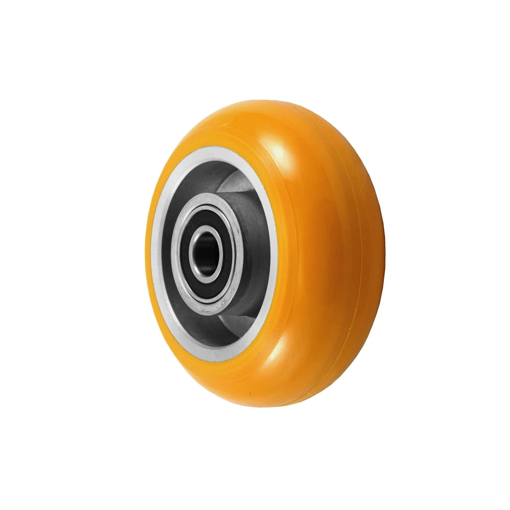4" x 2" Orange Crown Tread Polyurethane on Aluminum Core - 900 lbs Cap CasterHQ