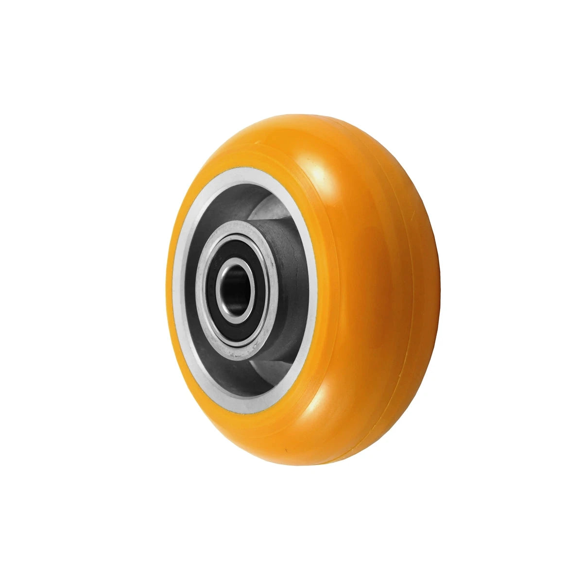 5 Inch x 2 Inch Orange Crown Tread Polyurethane Wheel - 900 lbs Capacity | Aluminum Core CasterHQ