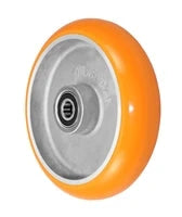 8" x 2" Orange Crown Tread Polyurethane on Aluminum Core - 1,200 lbs Cap CasterHQ