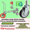 5 Inch Universal Hand Truck Replacement Caster - 350 lbs Capacity | Polyurethane Tread BP MFG