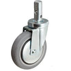 5" x 1-1/4" TPR Swivel Caster – 350 lb | .995" x 2-1/2" Round Stem | CasterHQ