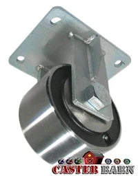 6" x 3" Kingpinless Heavy Duty Rigid Caster - Forged Steel Wheel - 10,000 Lb Cap CasterHQ