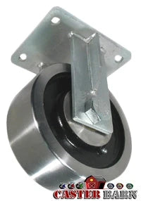 8" x 4" Kingpinless Heavy Duty Rigid Caster - Forged Steel Wheel - 18,000 Lb Cap CasterHQ