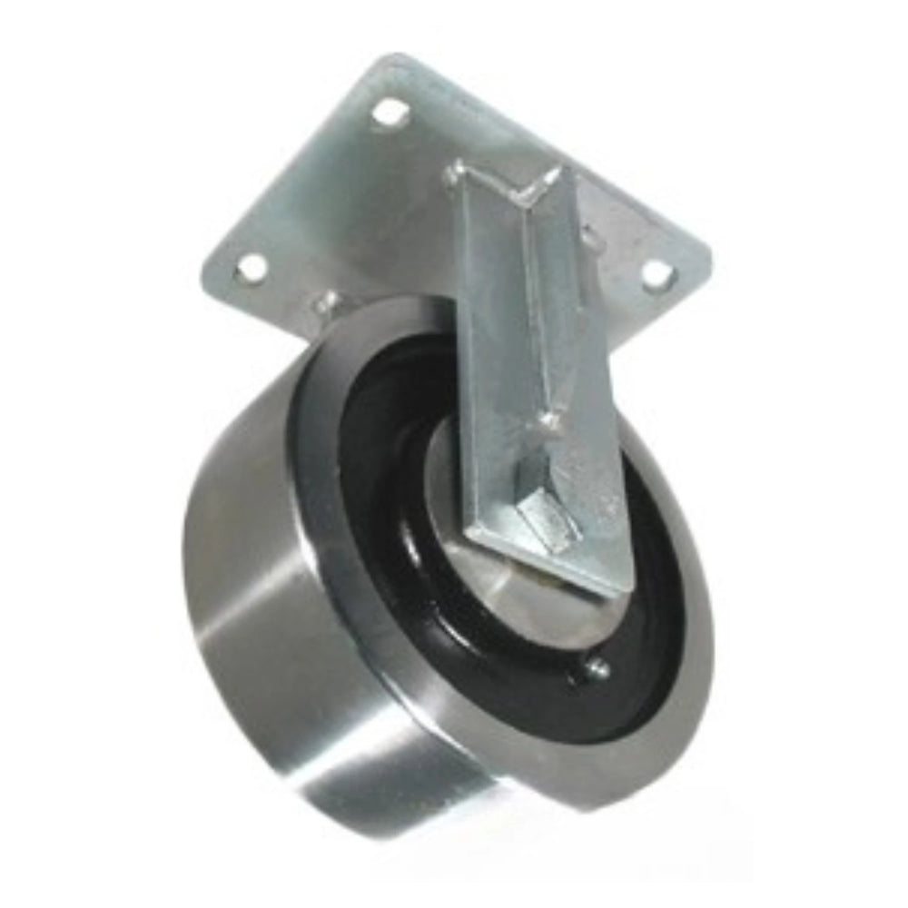 8" x 4" Kingpinless Heavy Duty Rigid Caster - Forged Steel Wheel - 18,000 Lb Cap CasterHQ