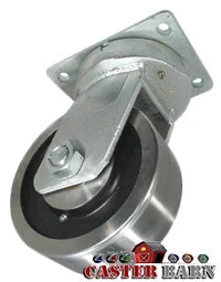 8" x 3" Kingpinless Heavy Duty Swivel Caster - Forged Steel Wheel - 11,000 Lb Cap CasterHQ