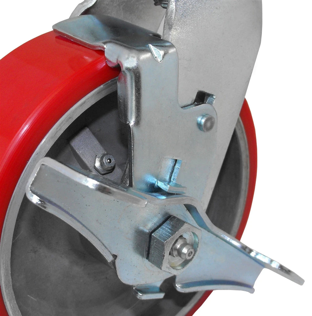 8 Inch x 2 Inch Rigid Drywall Cart Caster - 700 lbs Capacity | TPR Wheel Heavy Duty CasterHQ