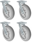 8" x 2" TPR Swivel Drywall Cart Caster Set of 4 – 2800 lb | CasterHQ