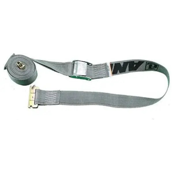 2" x 16' Cambuckle Strap - Spring Loaded Grey Heavy-Duty Tie Down for Secure Loading and Transport - CC2042 -  | CasterHQ