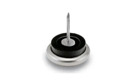 Nail-on Cushioned Rubber Glide w/ Nickel Base - 7/8" Diameter Base Shepherd