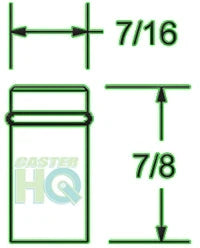 2" Black Polyurethane LUX Chrome Furniture & IV Stand Caster CasterHQ