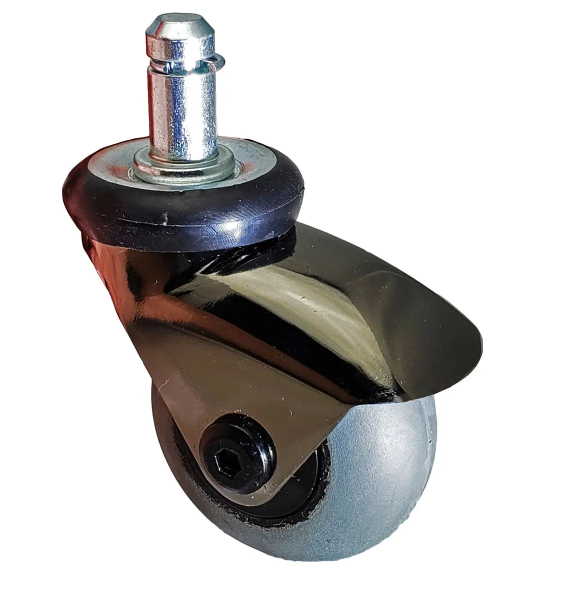 2" Gray TPR Wheel LUX Space Gray Chrome Furniture & IV Stand Caster