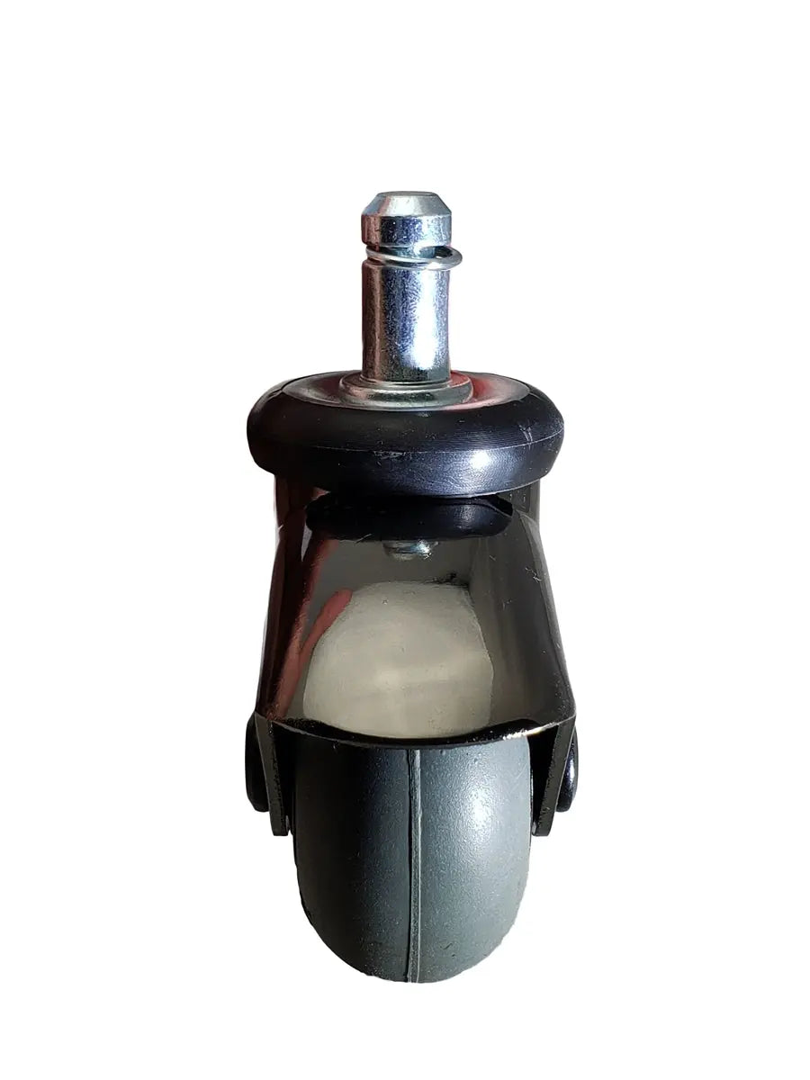 2" Gray TPR Wheel LUX Space Gray Chrome Furniture & IV Stand Caster - CasterHQ