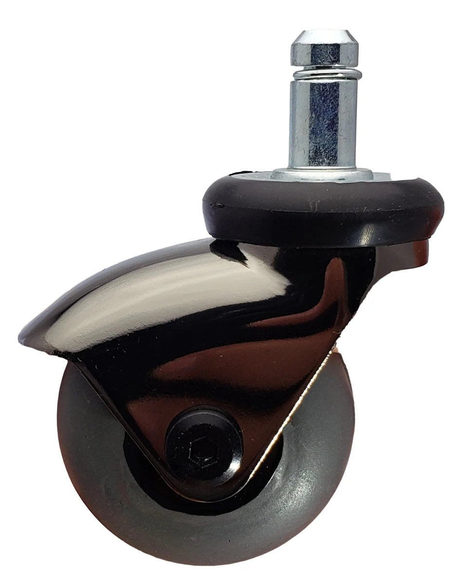2" Gray TPR Wheel LUX Space Gray Chrome Furniture & IV Stand Caster CasterHQ