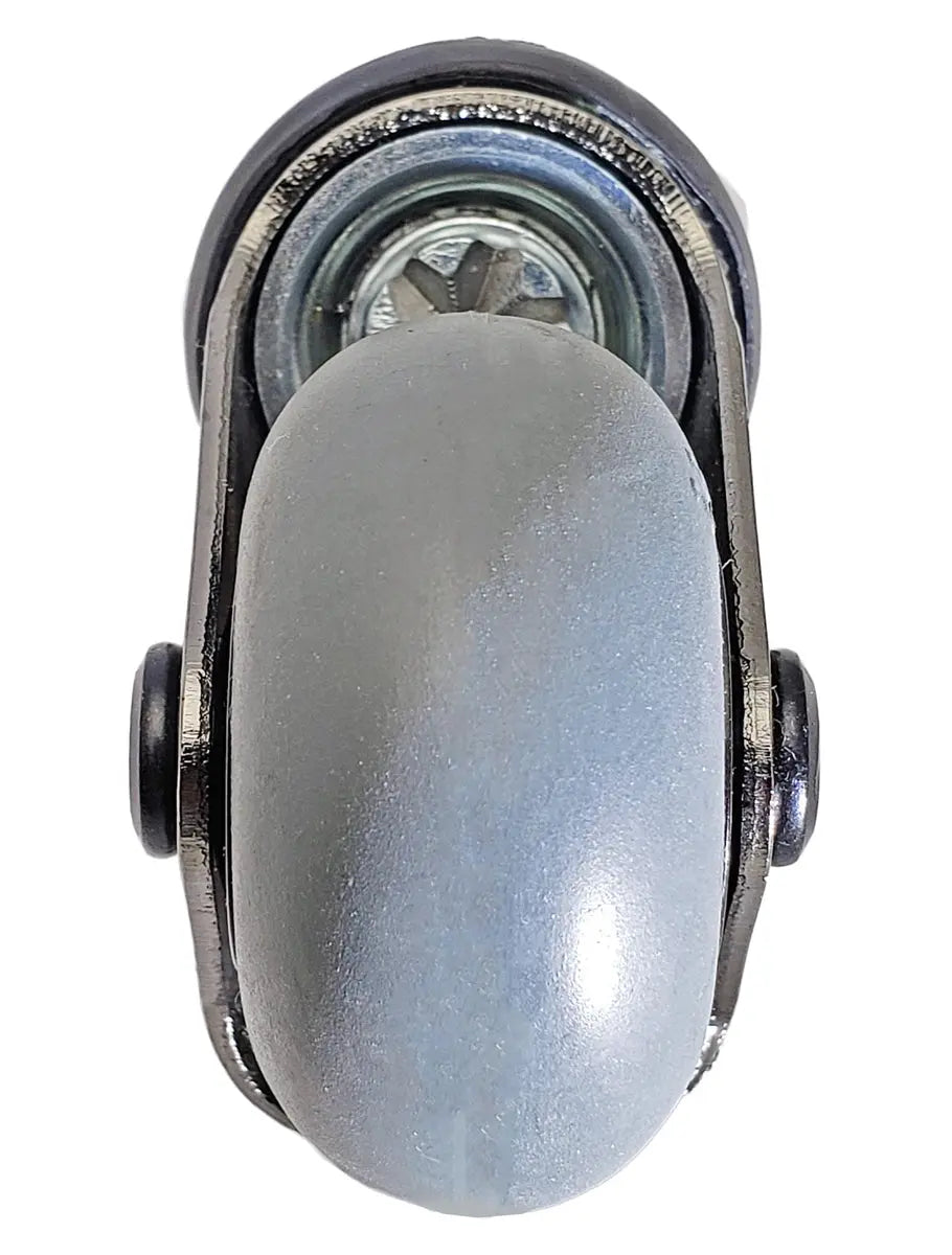 2" Gray TPR Wheel LUX Space Gray Chrome Furniture & IV Stand Caster - CasterHQ