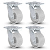 4" x 2" Semi-Steel Swivel Caster 4" x 4-1/2" Plate – 2800 lb | CasterHQ
