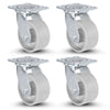 4x2 Heavy-Duty Swivel Caster Set with Semi-Steel Cast Iron Wheels - 2800lb Capacity Per Set | Industrial Mobility Solution - CasterHQ CasterHQ